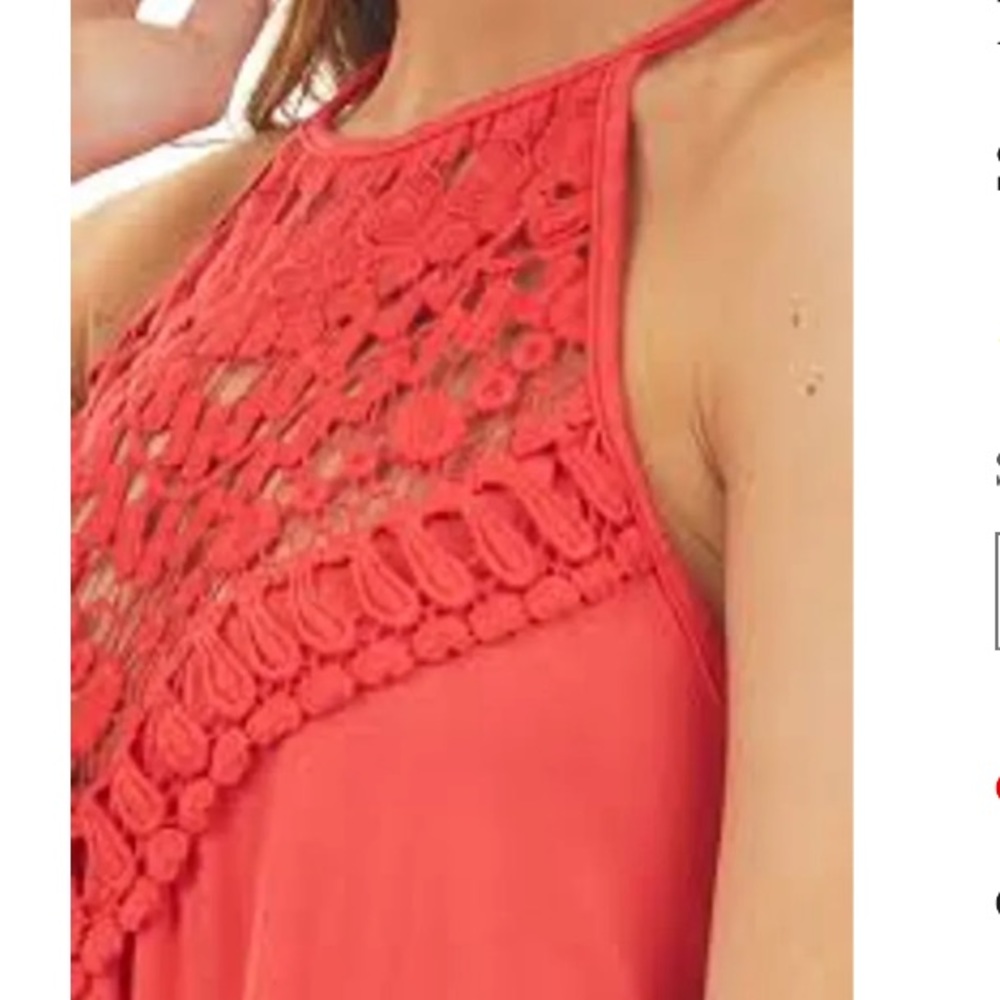 Women’s Red Crochet Maxi Dress - Picture 4 of 9